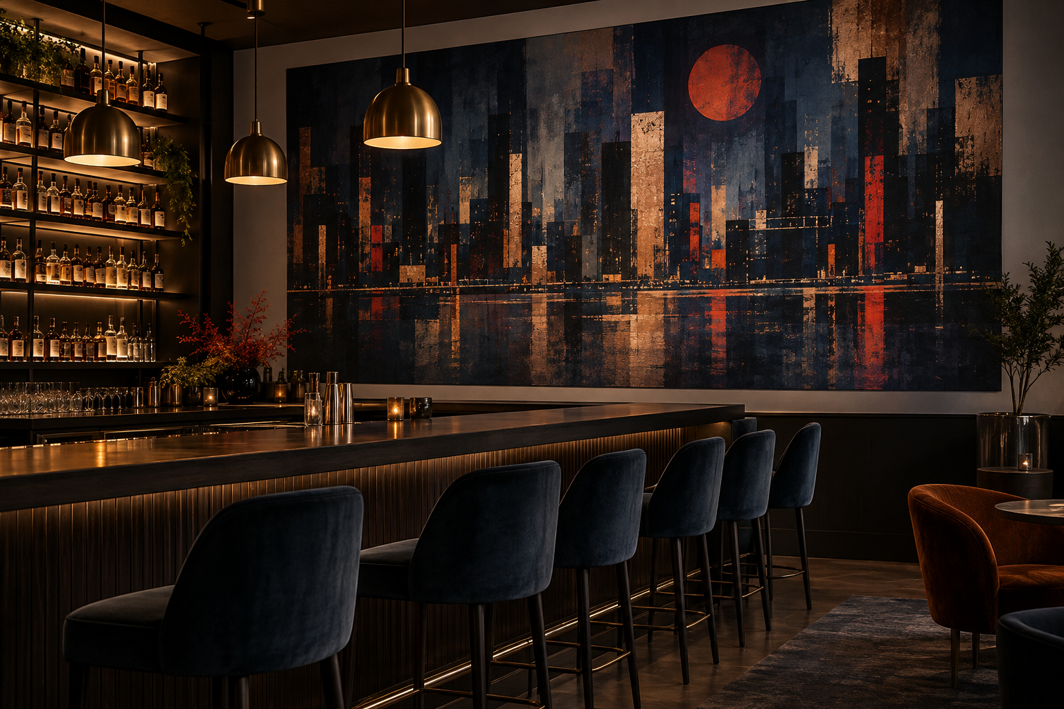 Ville nocturne — Bar